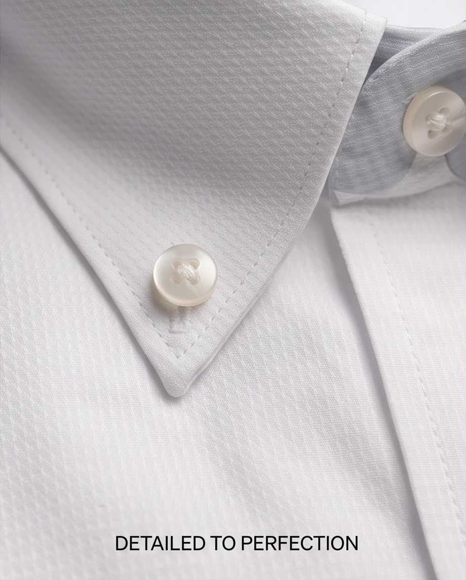 2H White Embossed Casual Shirt
