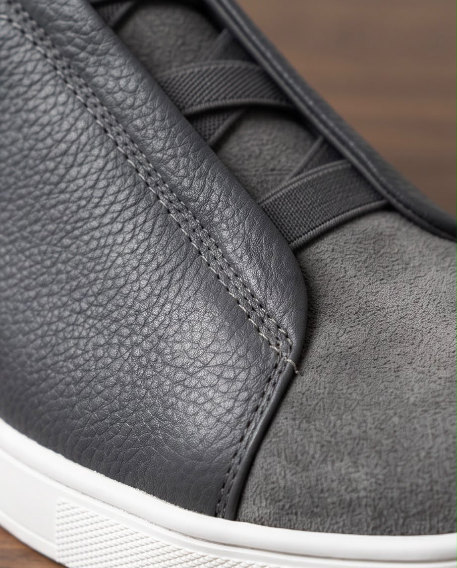2H Gray Triple Stitch Casual Shoes