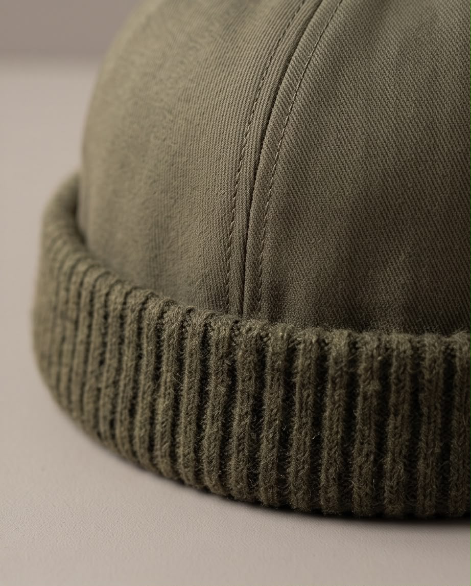 2H Olive Green Docker Cap