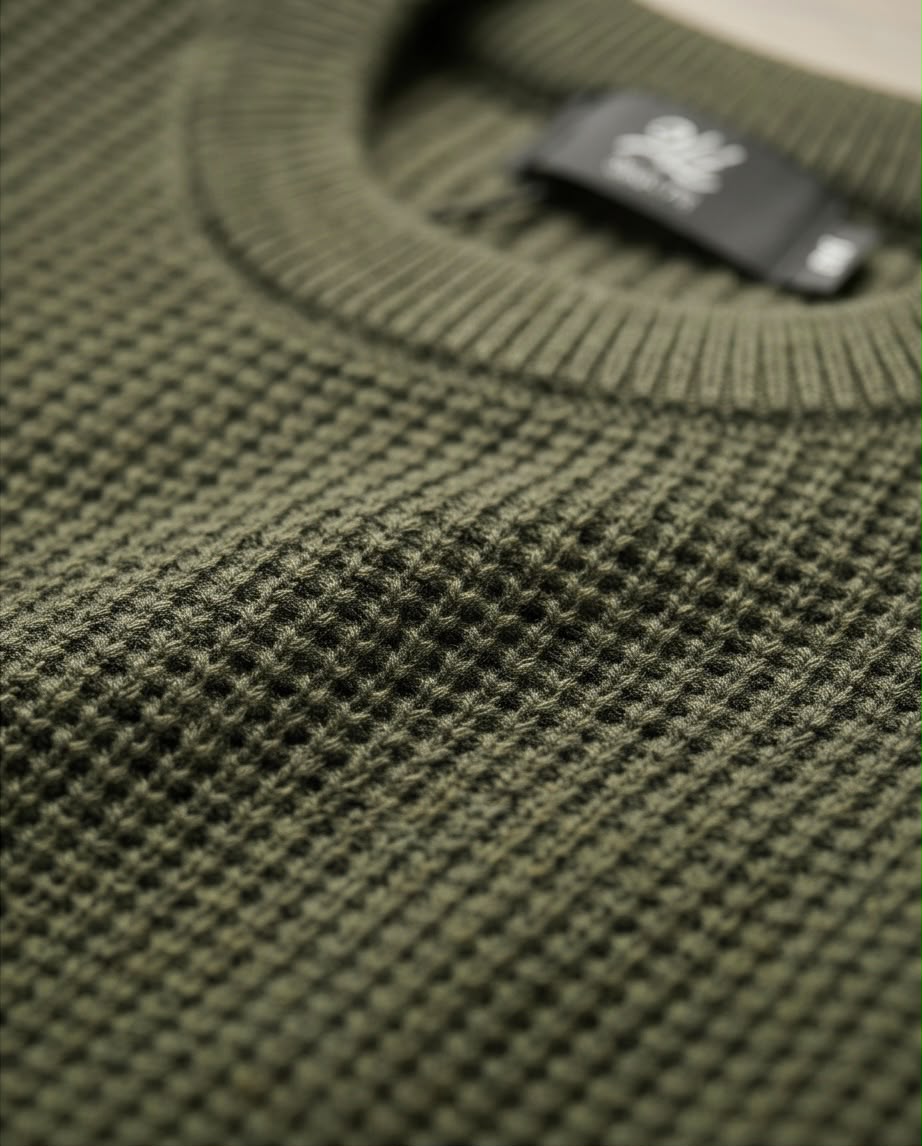 2H Army Round Neck Knitted Sweater
