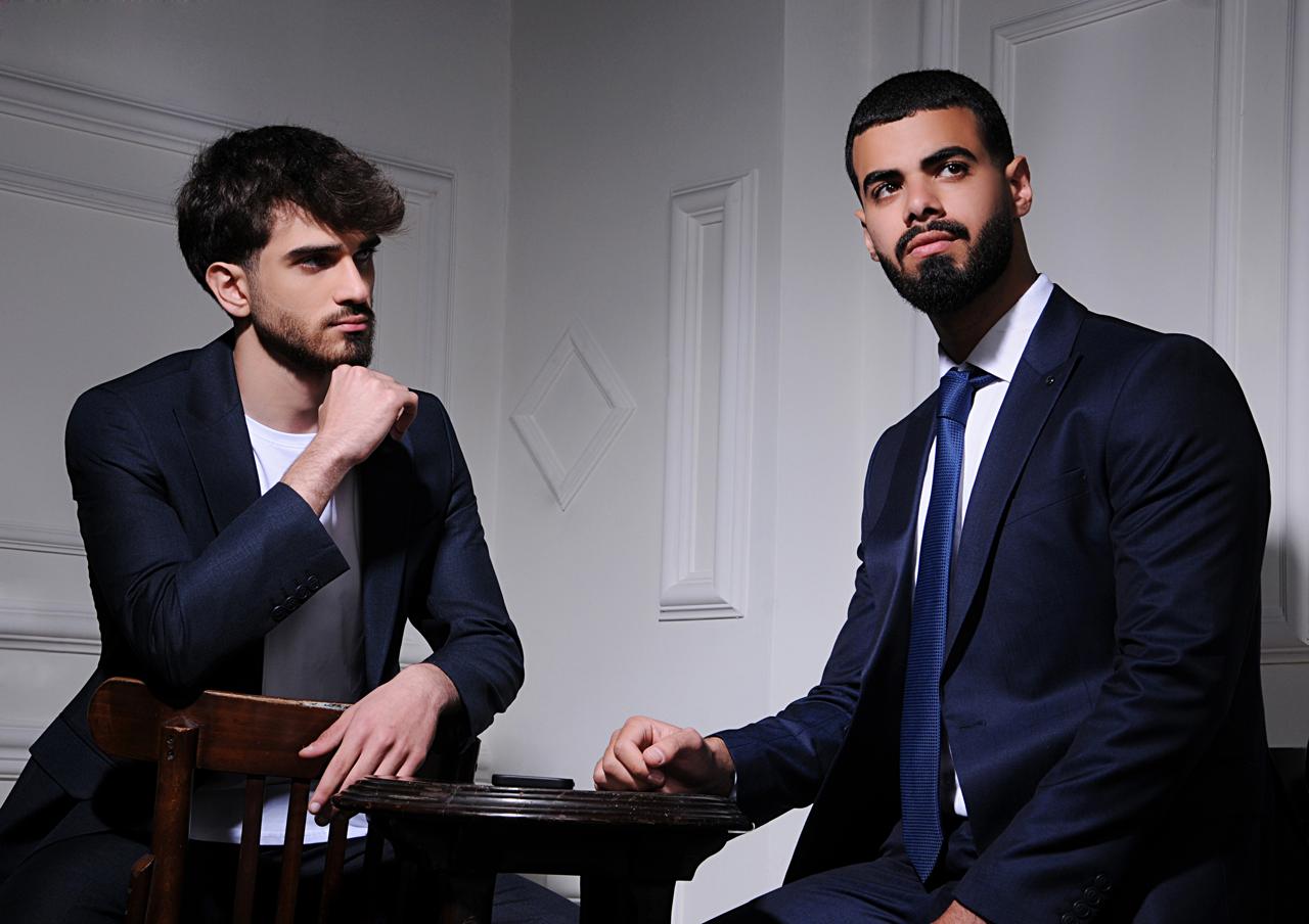 2H #118-4 Dark Navy Casual Suit 2 Pieces