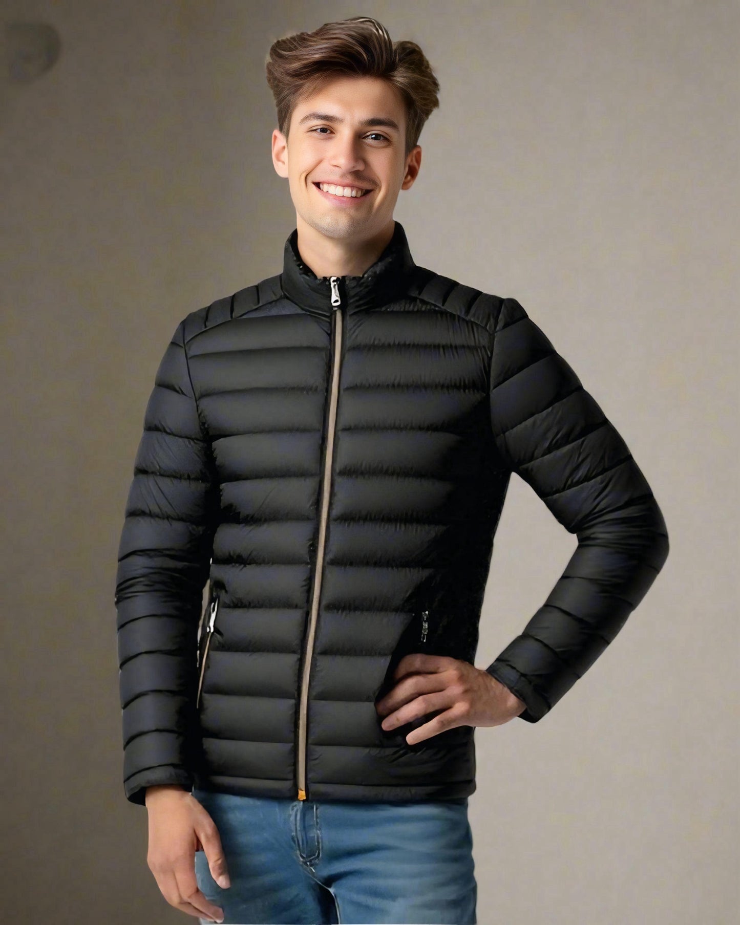2H Black Winter Casual Jacket
