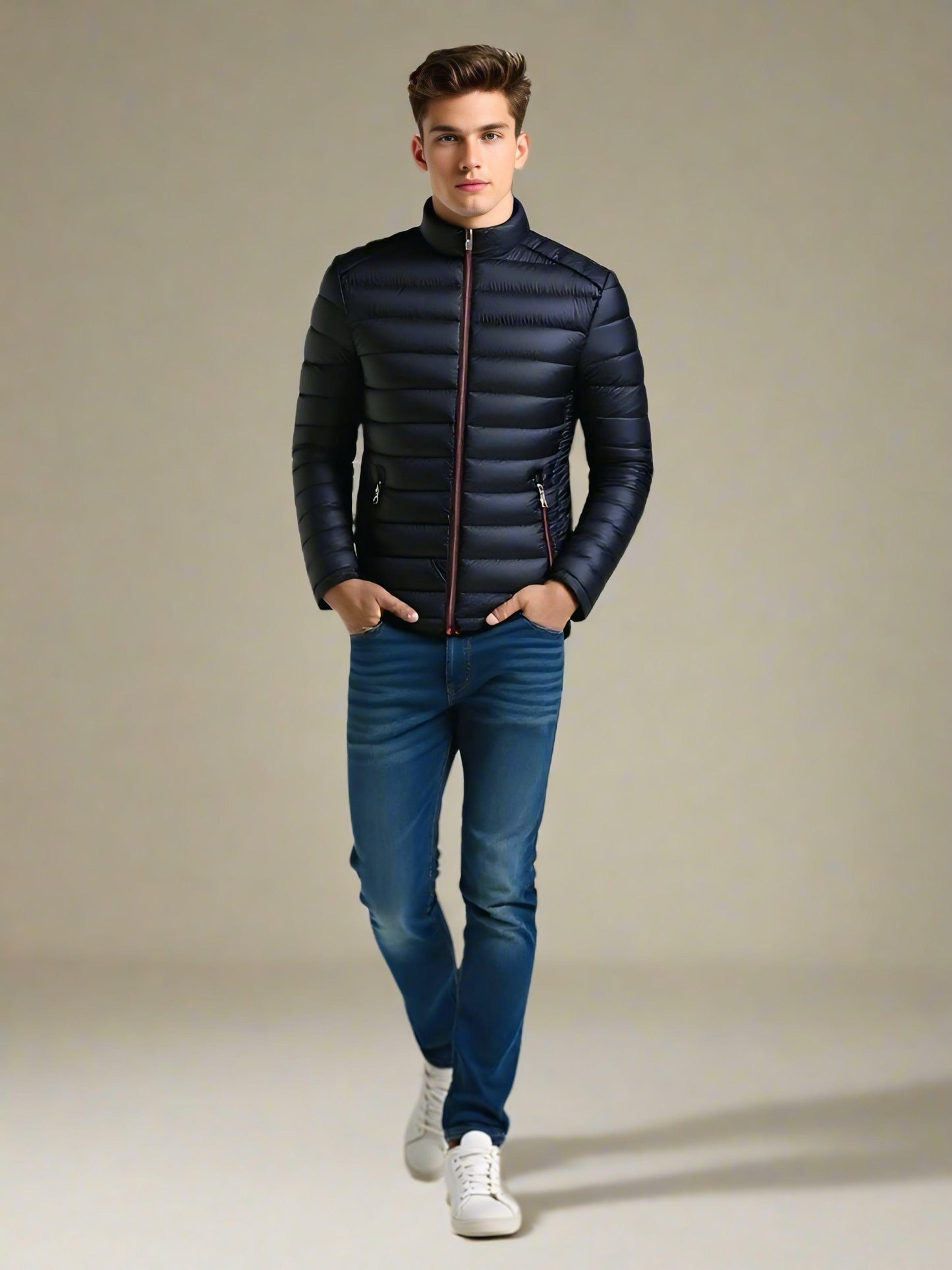 2H Navy Winter Casual Jacket