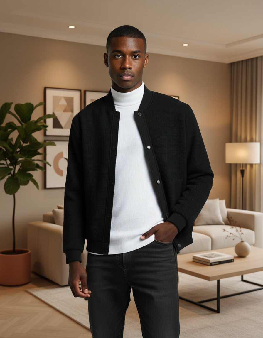 2H #2366 Embossed Casual Jacket