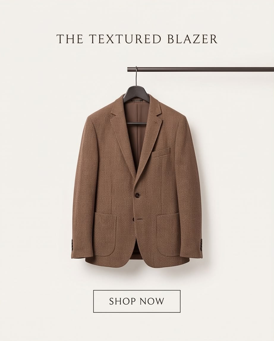 2H #291025 Brown Knitted Blazer