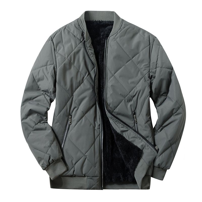 2H Olive Green Bomber Warm Thick inside fur Casual Jacket