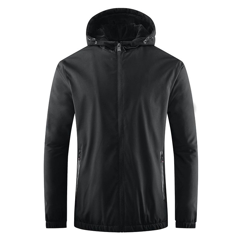 2H Black Lightweight Waterproof Jacket