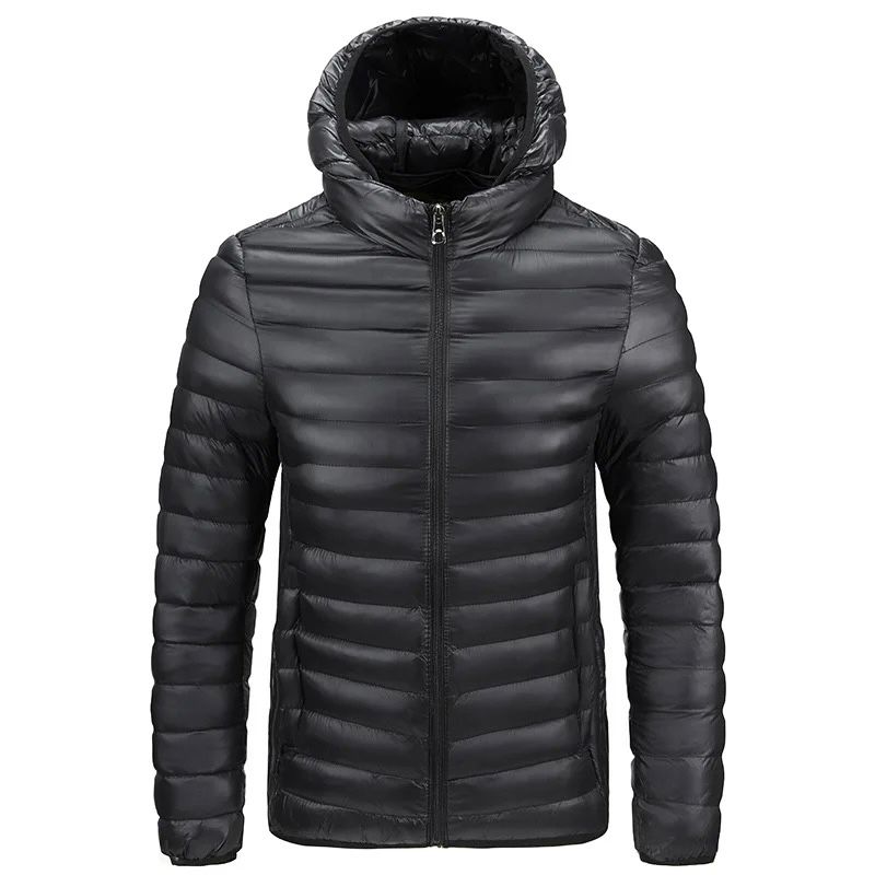 2H Black Lightweight Puffer Jacket