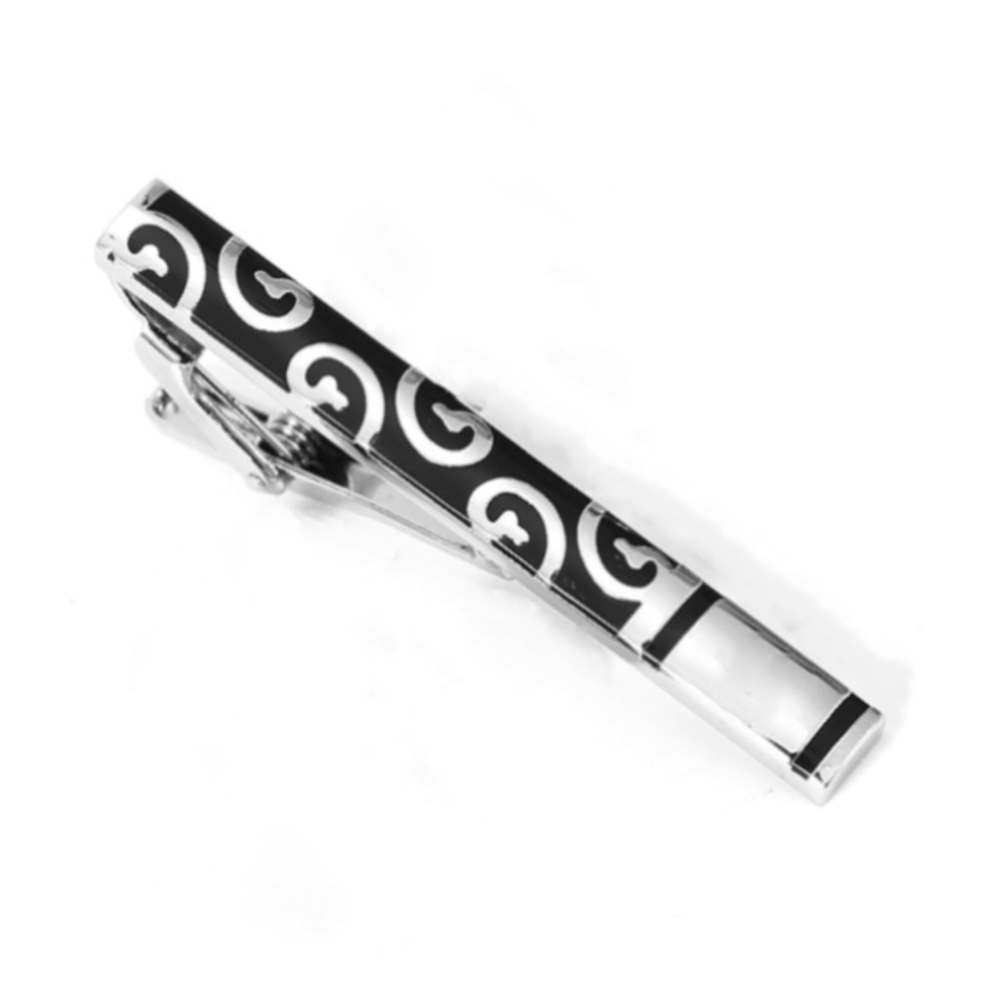 2H Silver/Black Necktie Pins