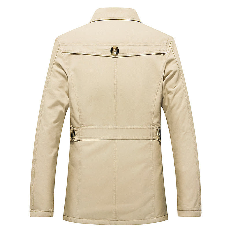 2H Beige Winter Warm Casual Jacket