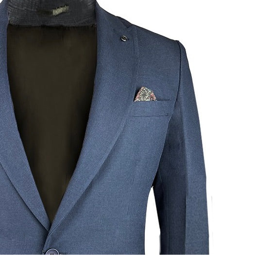 2H Navy Summer One Button Blazer