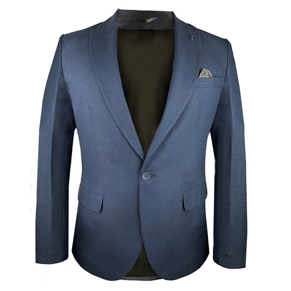 2H Navy Summer One Button Blazer