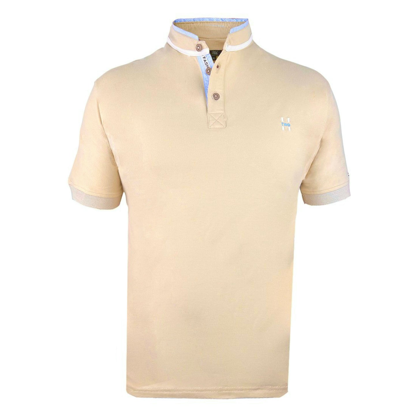 SALE! 2H #77041 Beige Stand Up Collar T-shirt