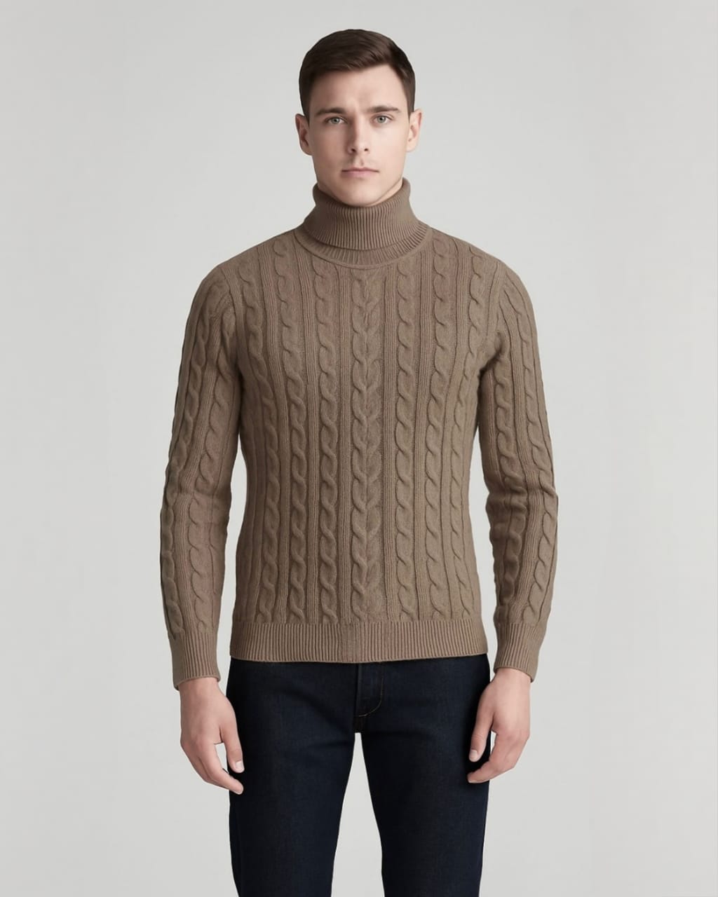 2H #303 High Neck Knitted Sweater