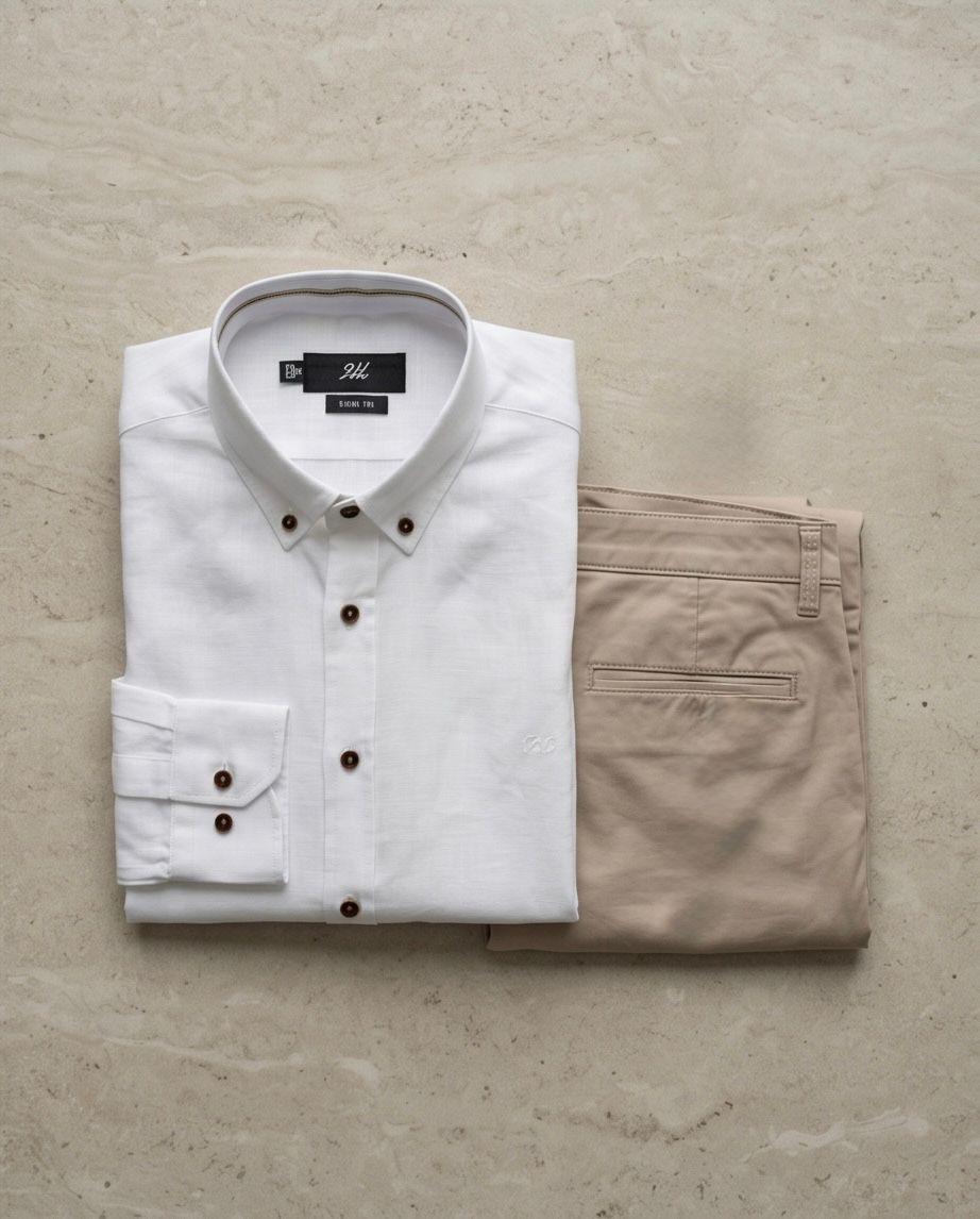 SALE! 2H White Linen Shirt