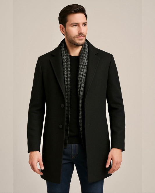 2H Black Coat Jacket