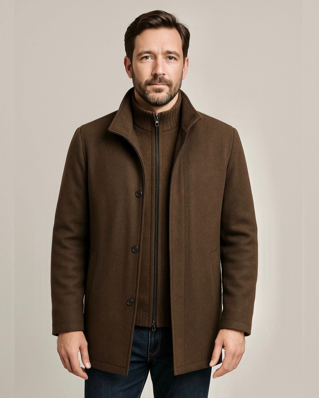 2H Brown Coat Jacket