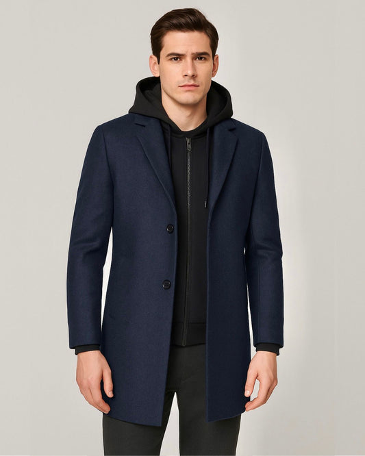 2H Navy Coat Jacket