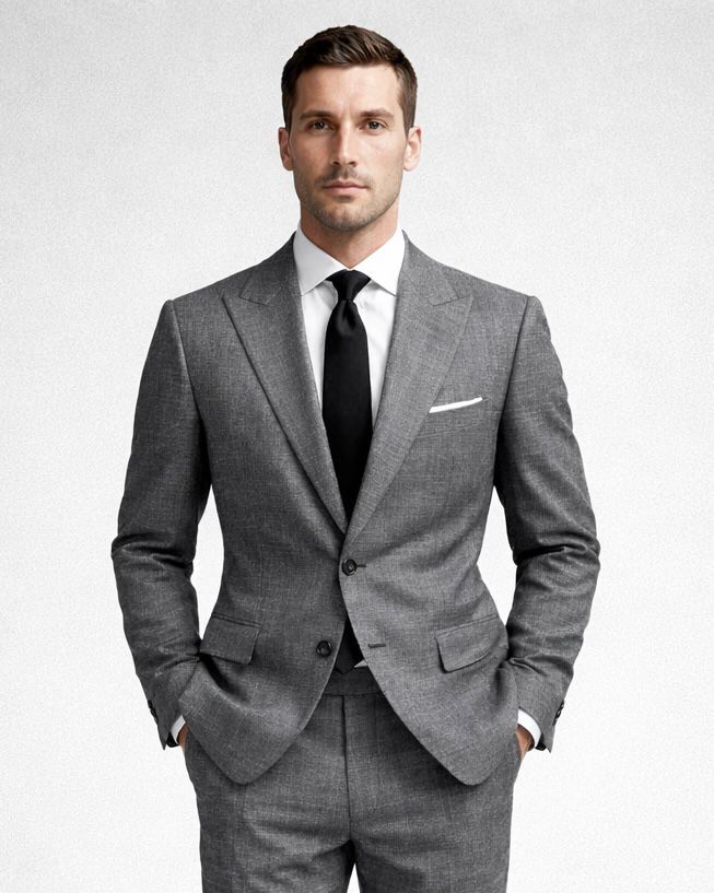 2H #003-2002-16 Dark Gray Formal Suit