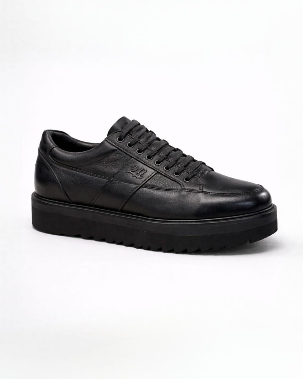 SALE! 2H #S8018-88 Genuine Leather Black Casual Shoes