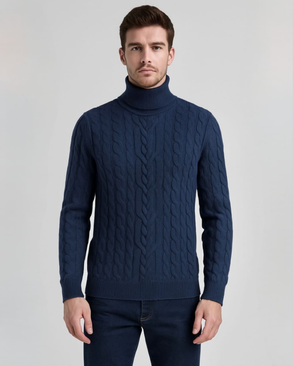 2H #303 High Neck Knitted Sweater
