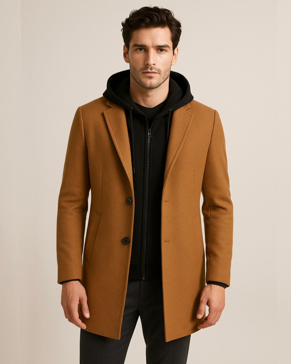 2H Beige Coat Jacket