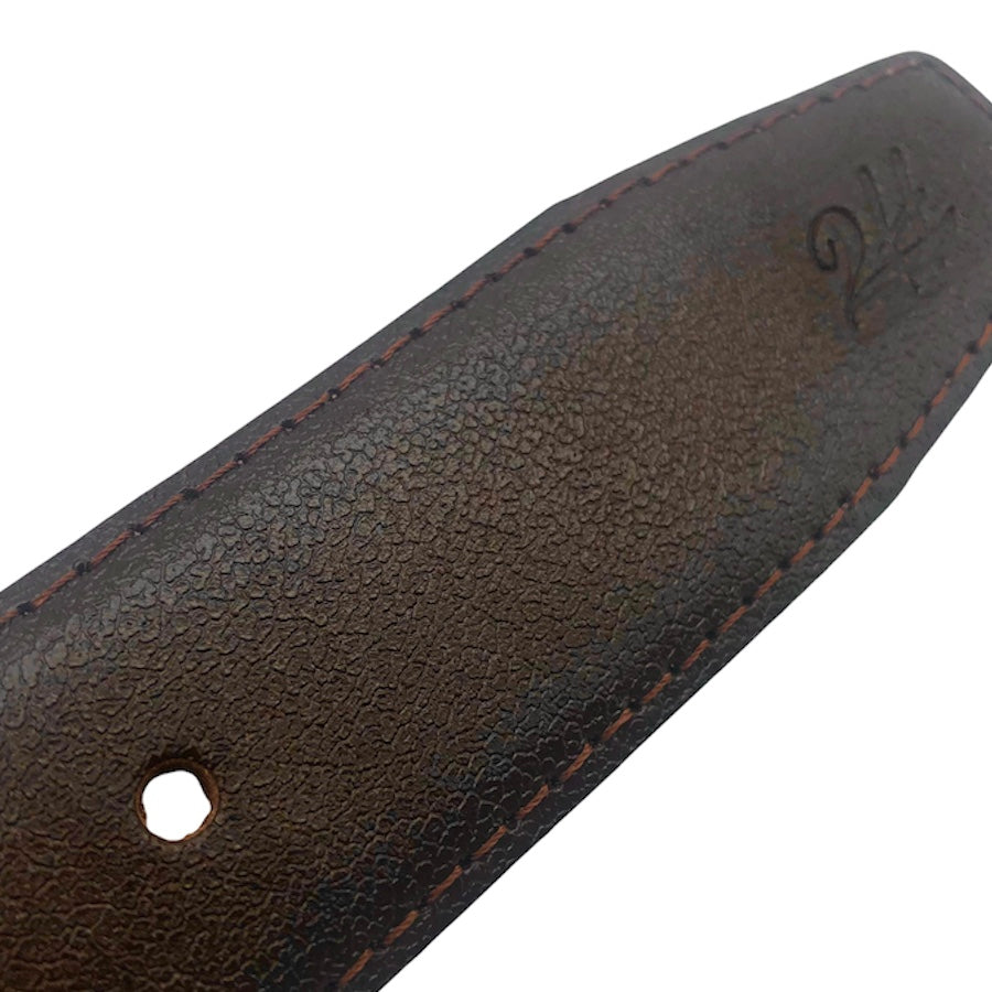 2H Brown Genuine Leather Formal Belt