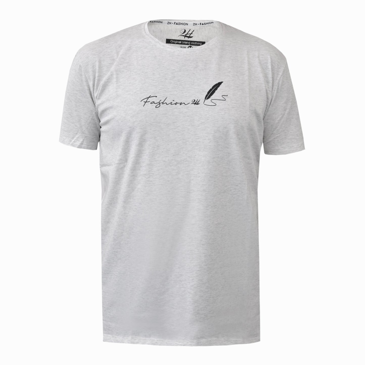 SALE! 2H #88136 Light Grey Printed T-shirt