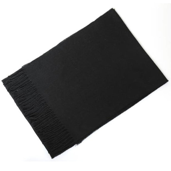 2H Plain Black Scarf