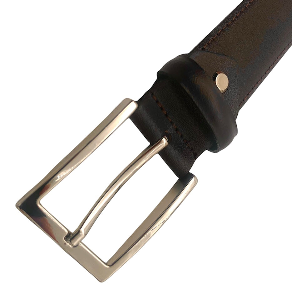 2H Brown Genuine Leather Formal Belt
