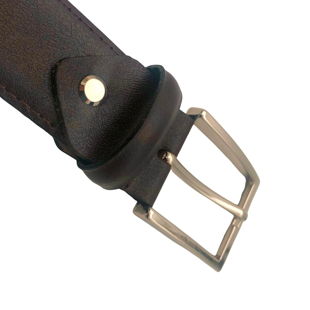 2H Brown Genuine Leather Formal Belt