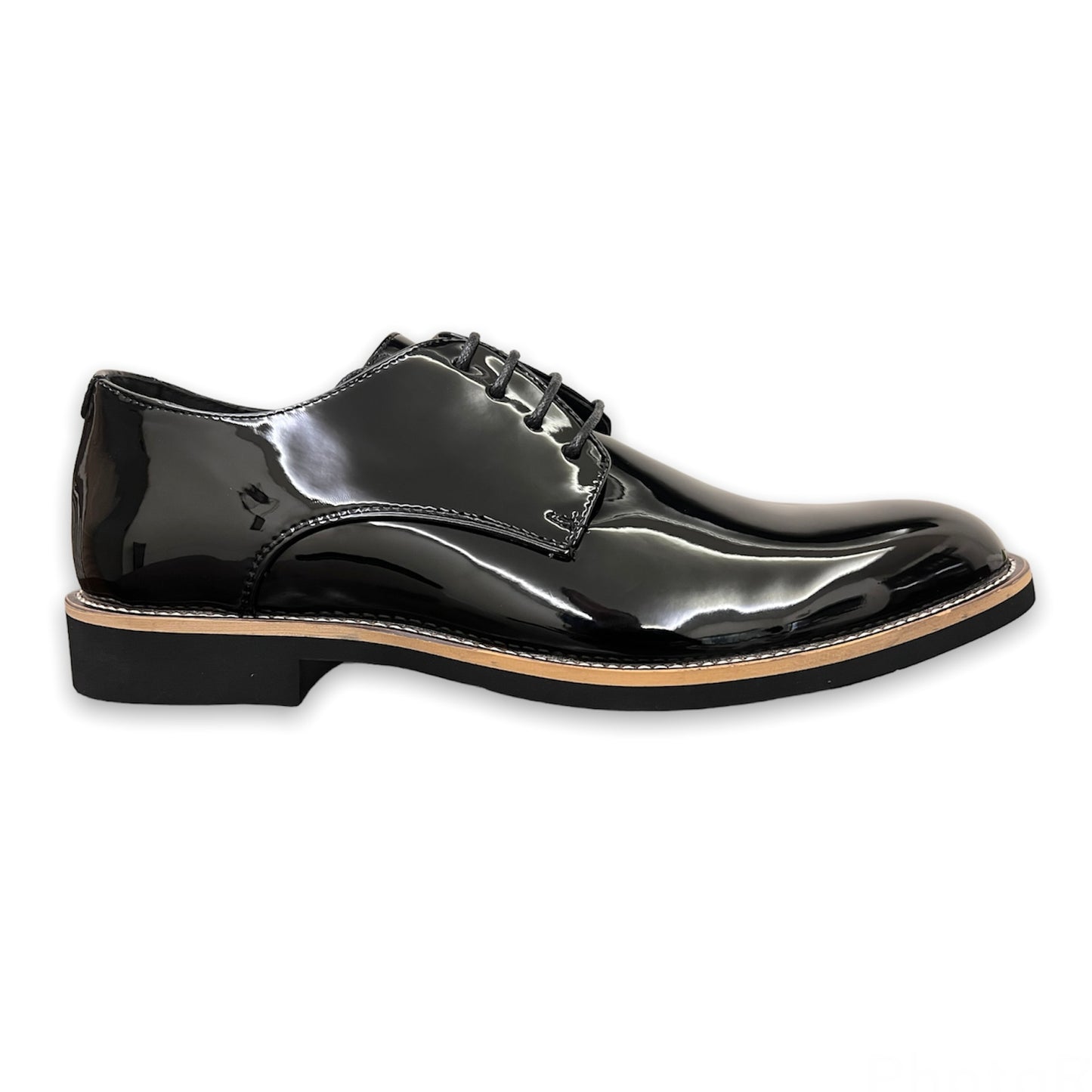 2H Black Shiny Classic Shoes