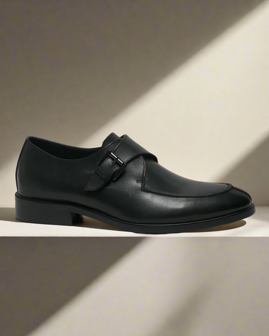 2H #H62044-8-565 Black Classic Shoes Genuine Leather