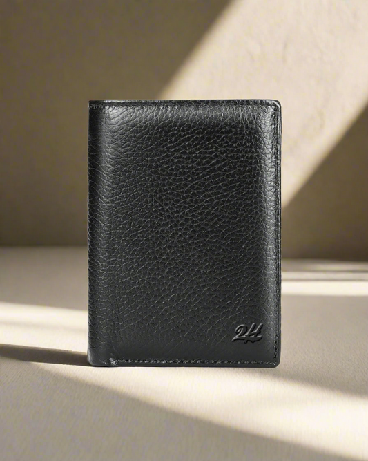 2H #1152 Black Genuine Leather Wallet