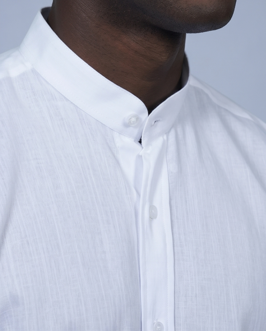 2H #8052025 White Linen Shirt
