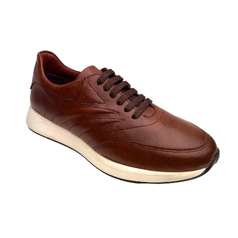 2H #9506 Brown With White Sole Casual Shoes