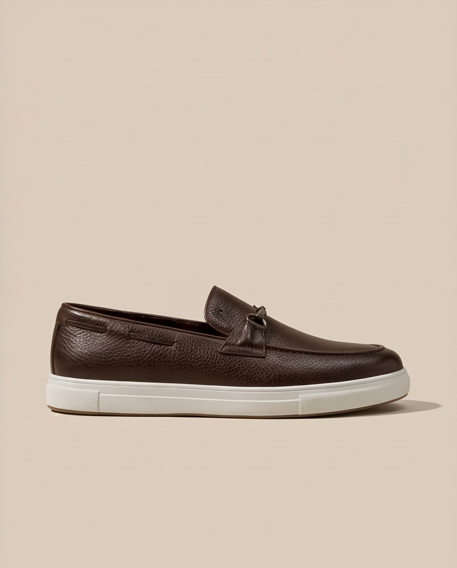 2H #02G Genuine Leather Brown Casual Shoes