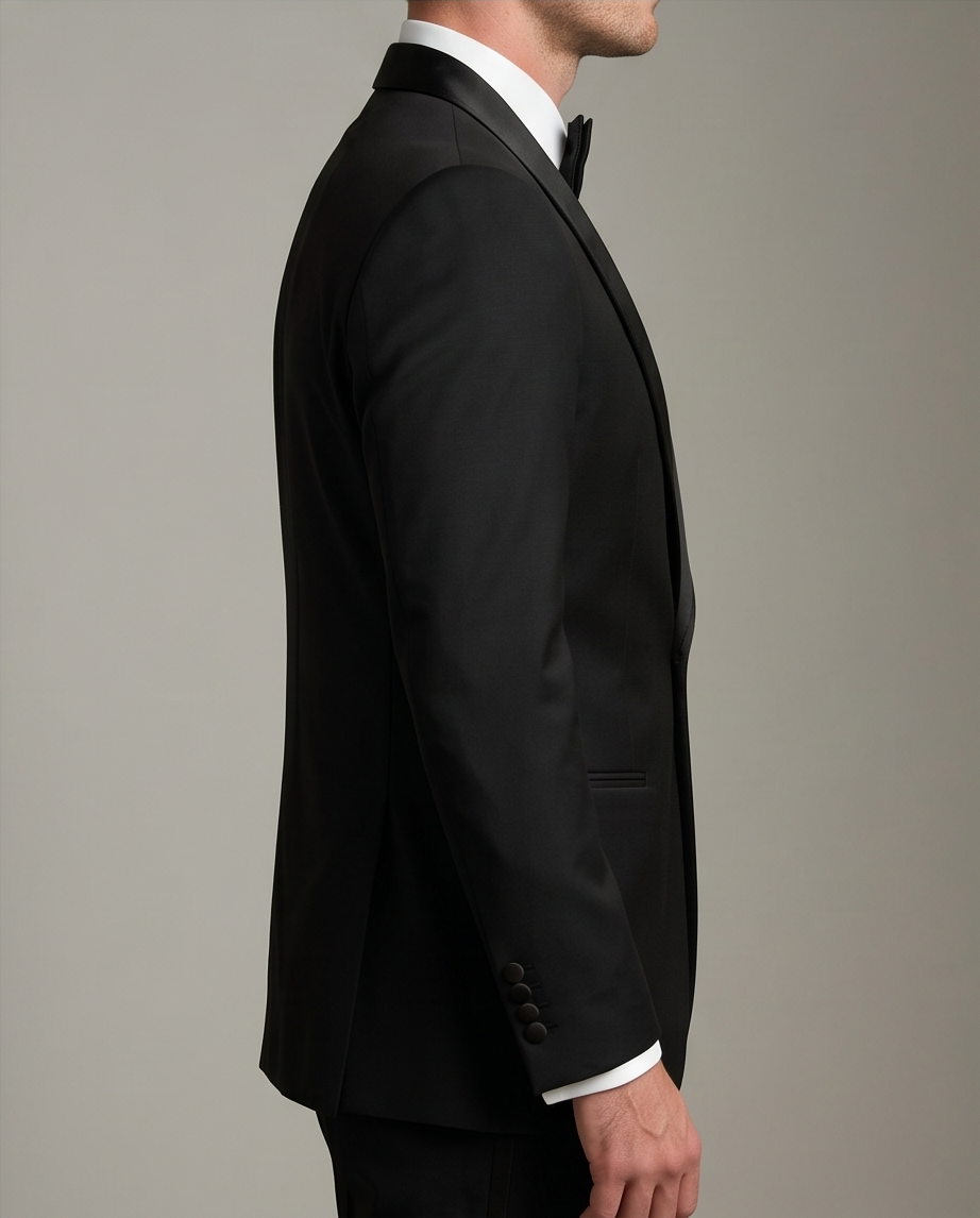 2H Black Wedding Suit