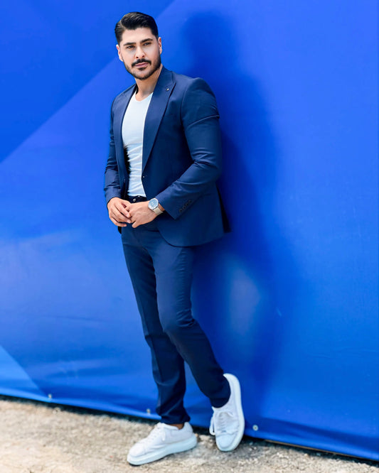 2H #547-6 Blue Casual Suit