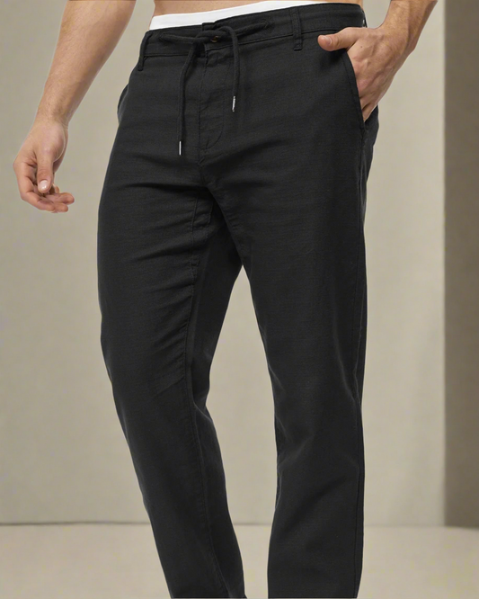 2H Black Pant with rope