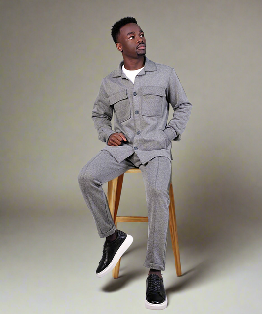2H #8008 Gray Cotton Matching Set