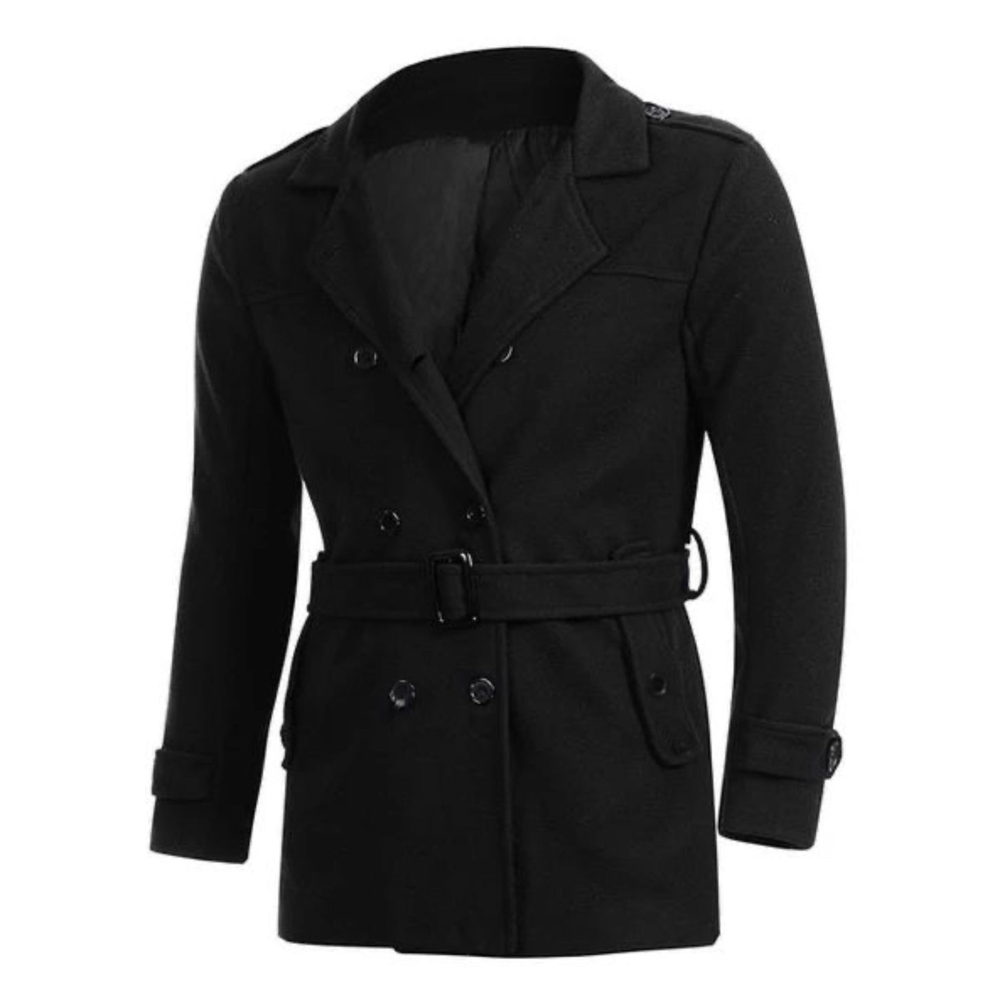 SALE! 2H Black Coat Double-Breasted Jacket