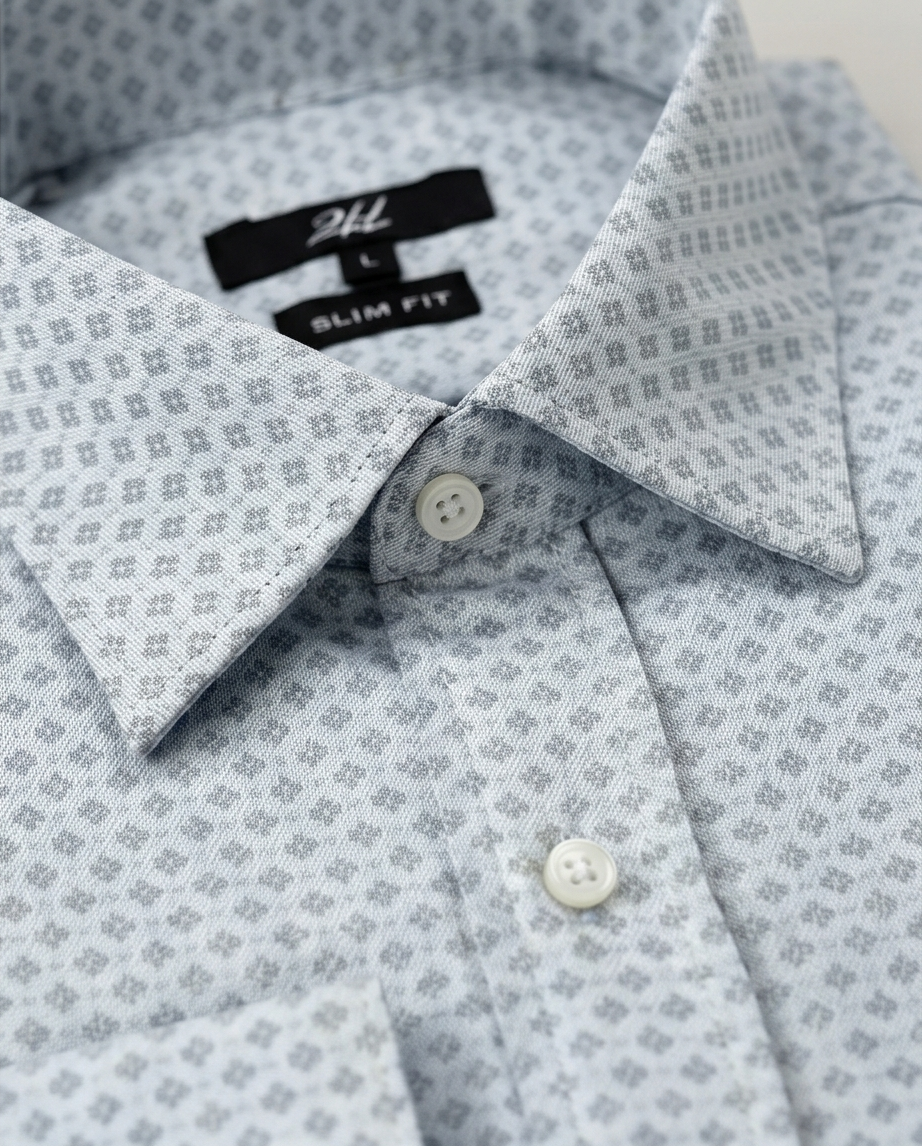 2H #180725 Gray printed Shirt