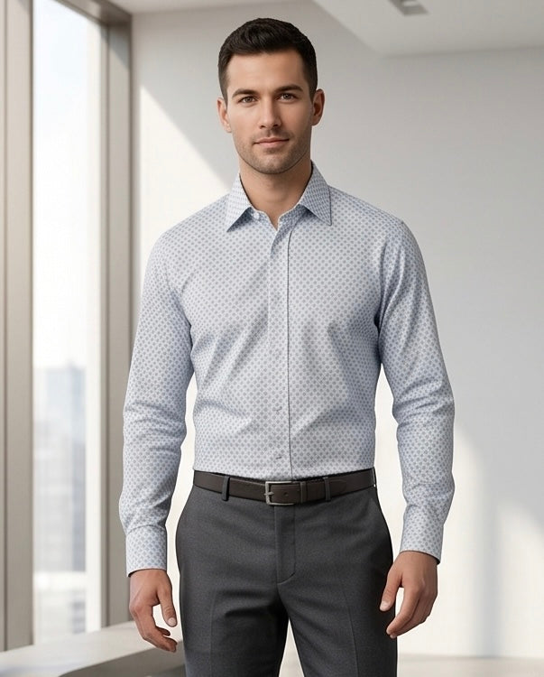2H #180725 Gray printed Shirt