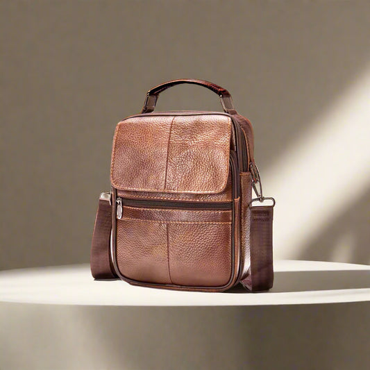 2H #6037 Genuine leather Shoulder messenger bag