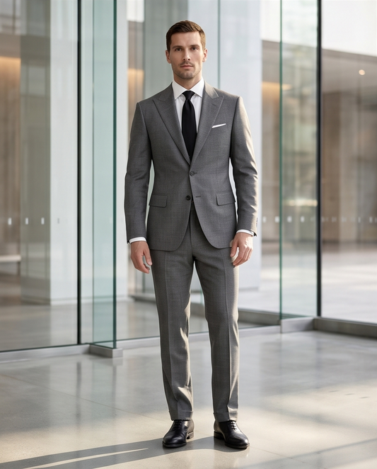 2H #003-2002-16 Dark Gray Formal Suit