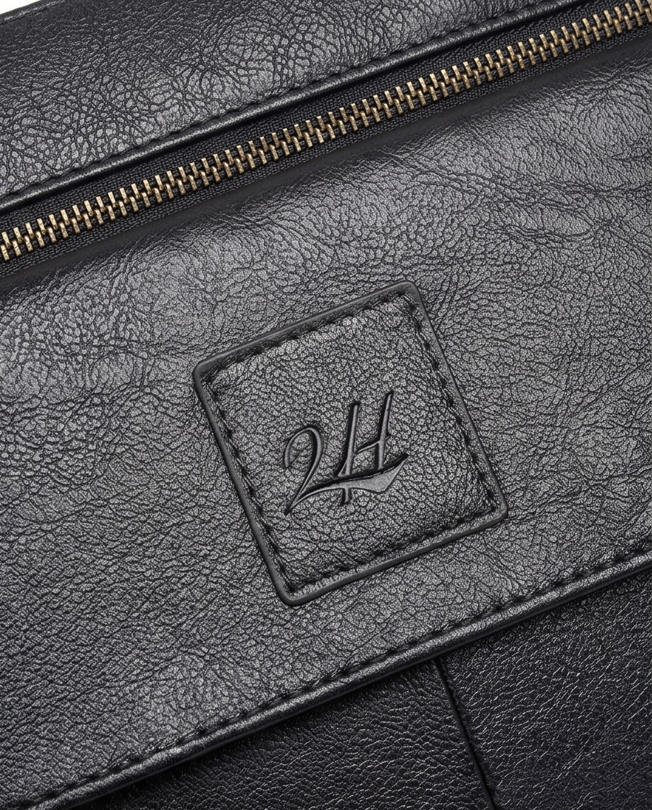 2H Black Shoulder messenger bag