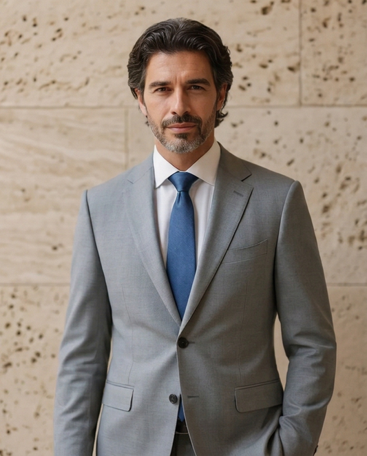 2H #002-1011-2 Gray Formal suit
