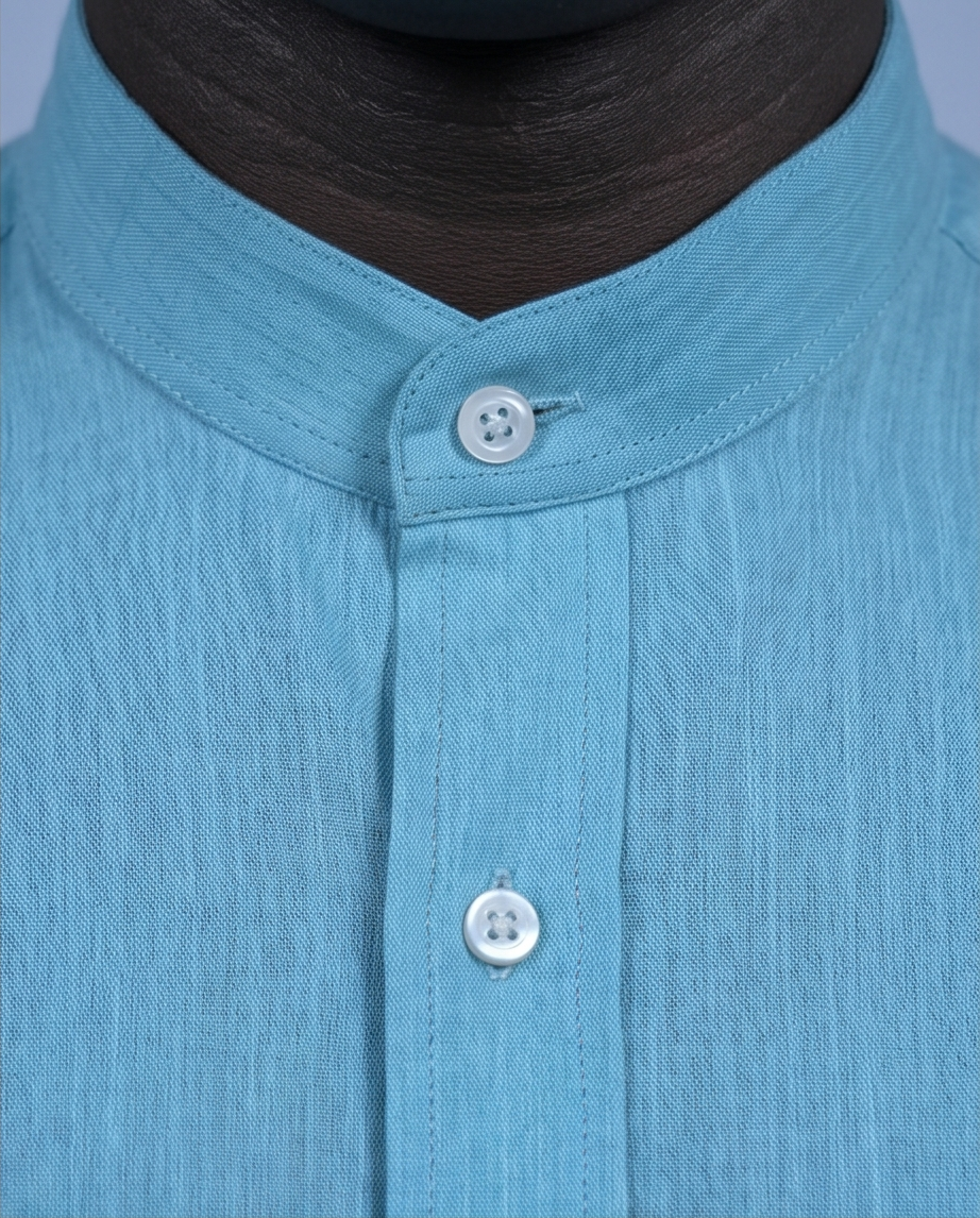 2H #8052025 Aqua Linen Shirt