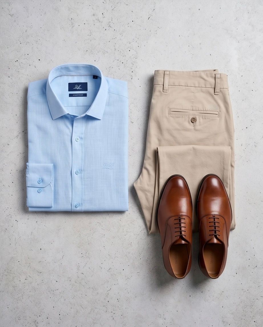 2H #260425 Light Blue Linen Shirt